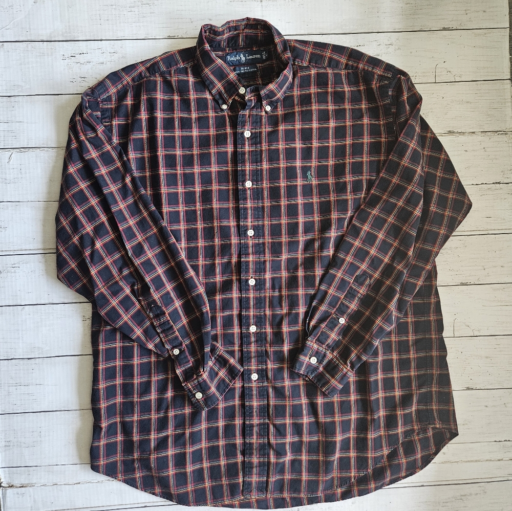 Ralph Lauren Blake Plaid‎ Shirt Size L